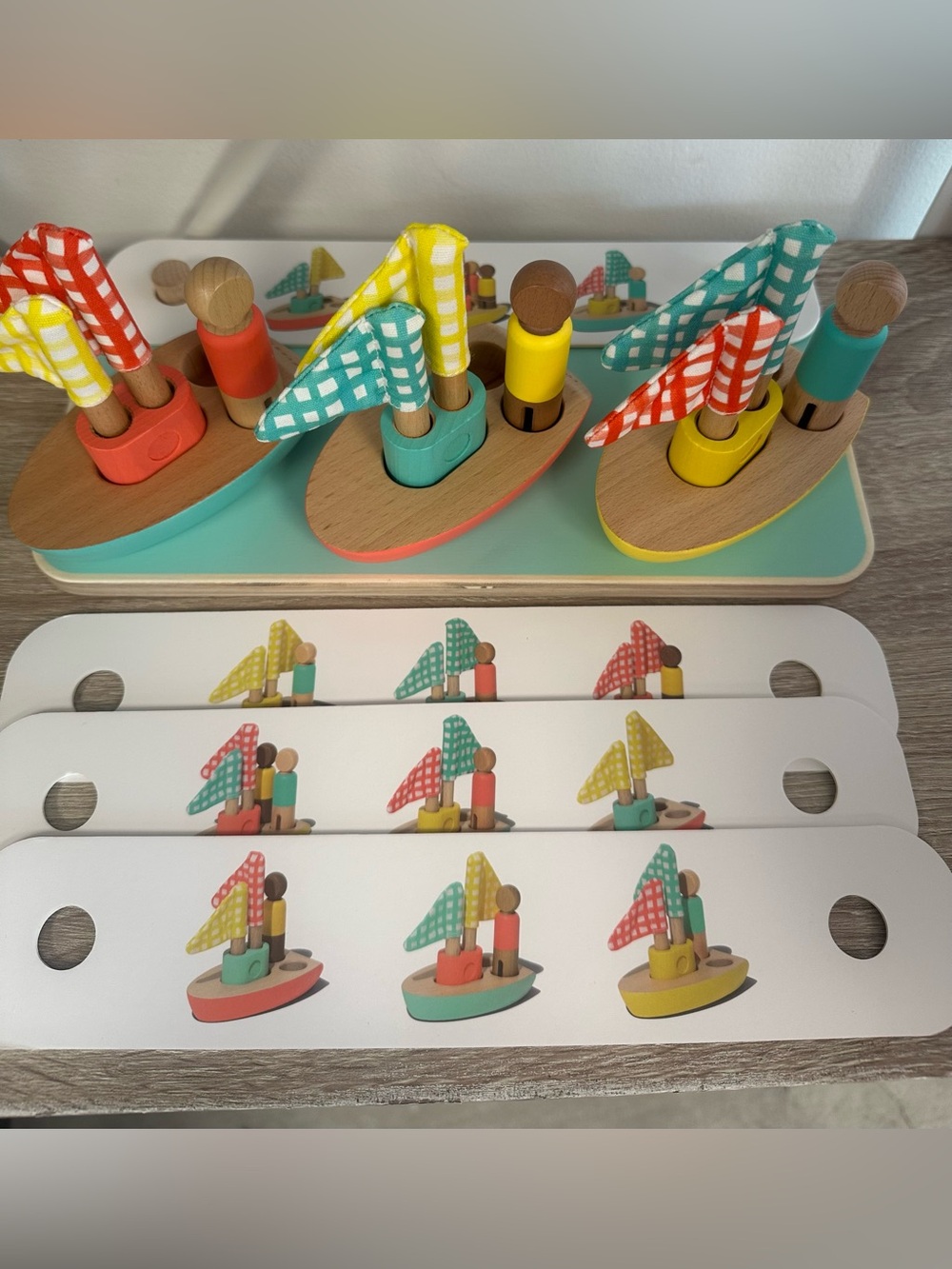Lovevery pattern matching boats, and cards COMPLETE SET